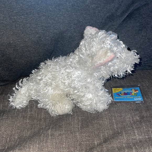 WEBKINZ Ganz WHITE TERRIER HM106 Hang/But tag no code stuffed animal plush - Picture 6 of 11